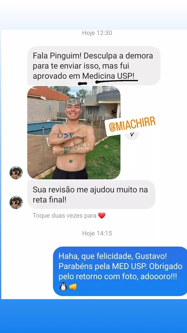 Print de aprovação — Medicina USP